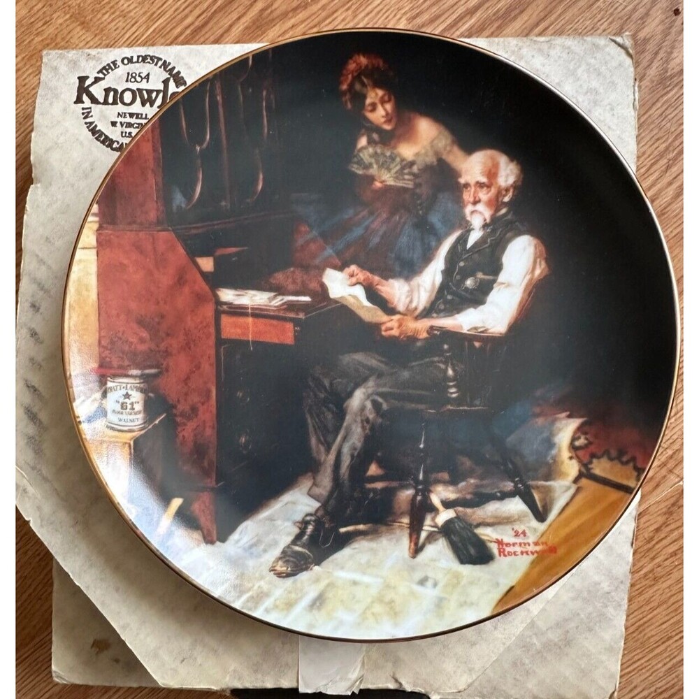 Norman Rockwell "Love Letters" 1989 Collector Plate Bradford Exchange